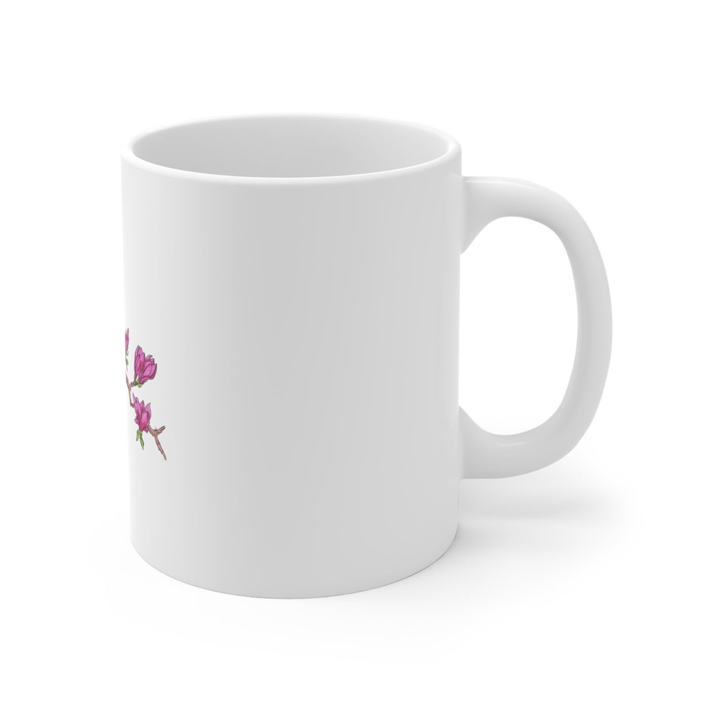 Songbird on Dogwood Mug — Hand-Drawn Nature Art