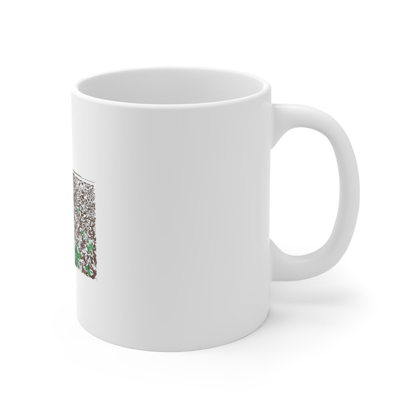 11oz Bird Mug — Hand-Drawn Hawk on Rustic Fence Post Coffee Cup